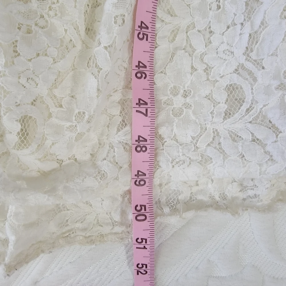 Abercrombie And Fitch White Lace Gauzy Maxi Dress Party Casual Bride Size Medium